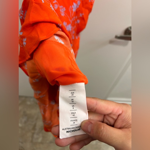 NICHOLAS Red Triangle Top Slip Dress - Picture 9 of 14